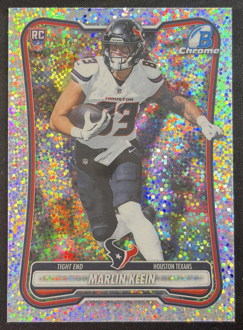 Marlin Klein 2026 Bowman Chrome NFL Speckle Refractor Texans