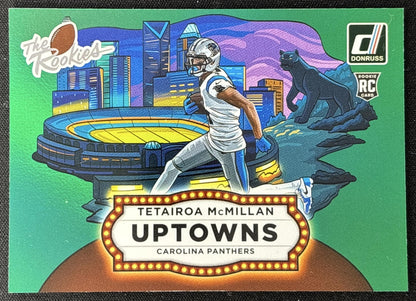 Tetairoa McMillan 2025 Donruss Rookies & Highlights Uptown Horizontal Green Panthers Carolina Panthers