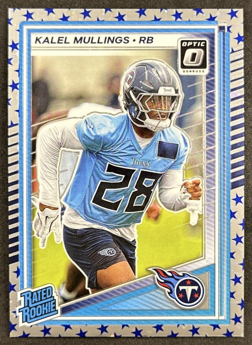 Kalel Mullings 2025 Panini Donruss Optic Rated Rookie Stars Prizm Titans Default Title Sports Trading Card