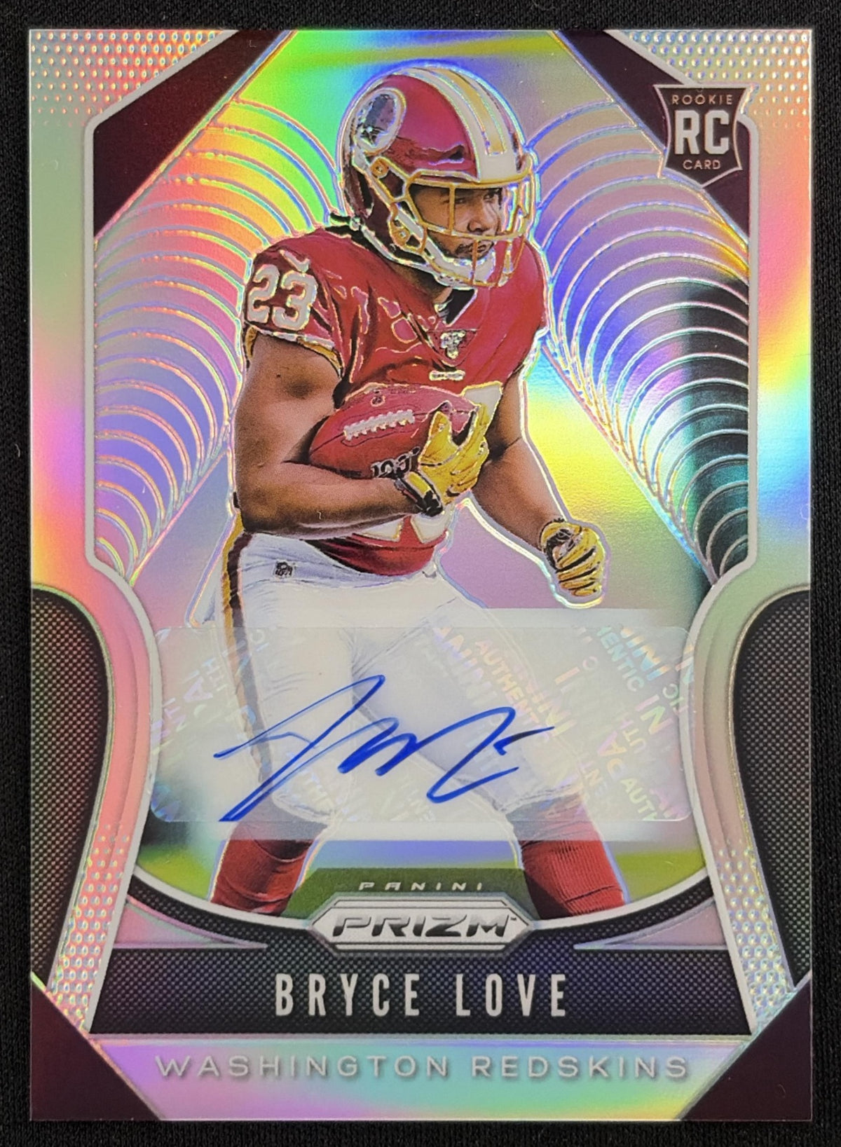 Bryce Love 2019 Panini Prizm Rookie Auto Redskins