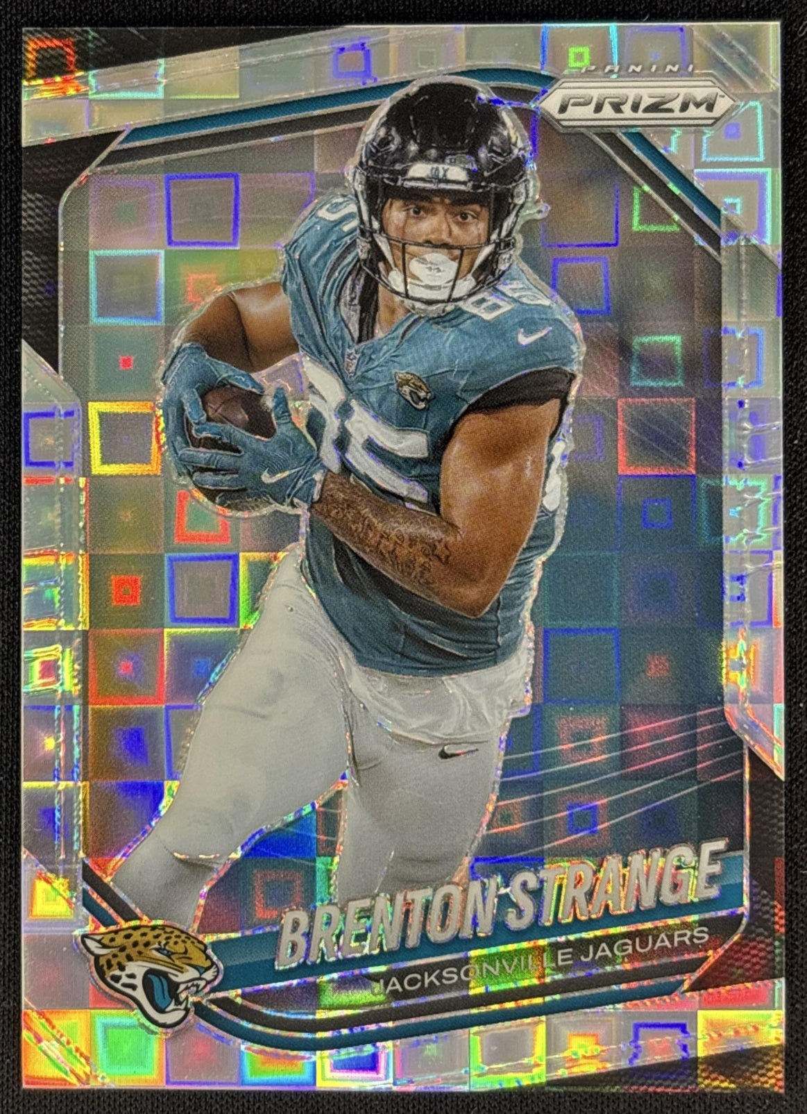 Brenton Strange 2025 Panini Prizm Pandora /400 Jaguars front