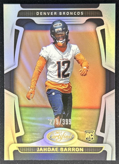 Jahdae Barron 2025 Panini Certified Rookies Mirror /399 Broncos