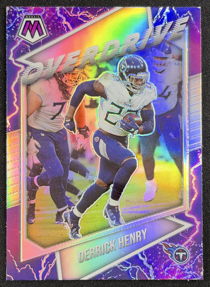 Derrick Henry 2021 Panini Mosaic Overdrive Prizm Silver Titans Sports Trading Card