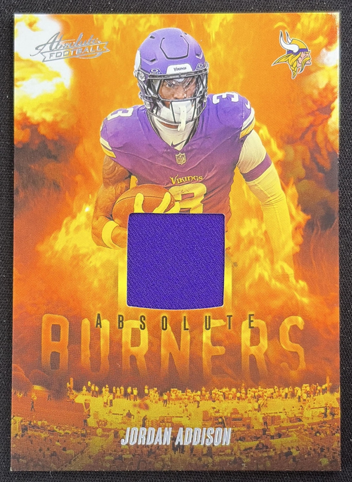 Jordan Addison 2025 Panini Absolute Burners Vikings Sports Trading Card
