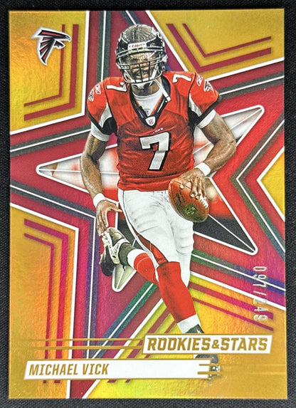 Michael Vick 2025 Panini Rookies & Stars Signatures Orange /199 Falcons