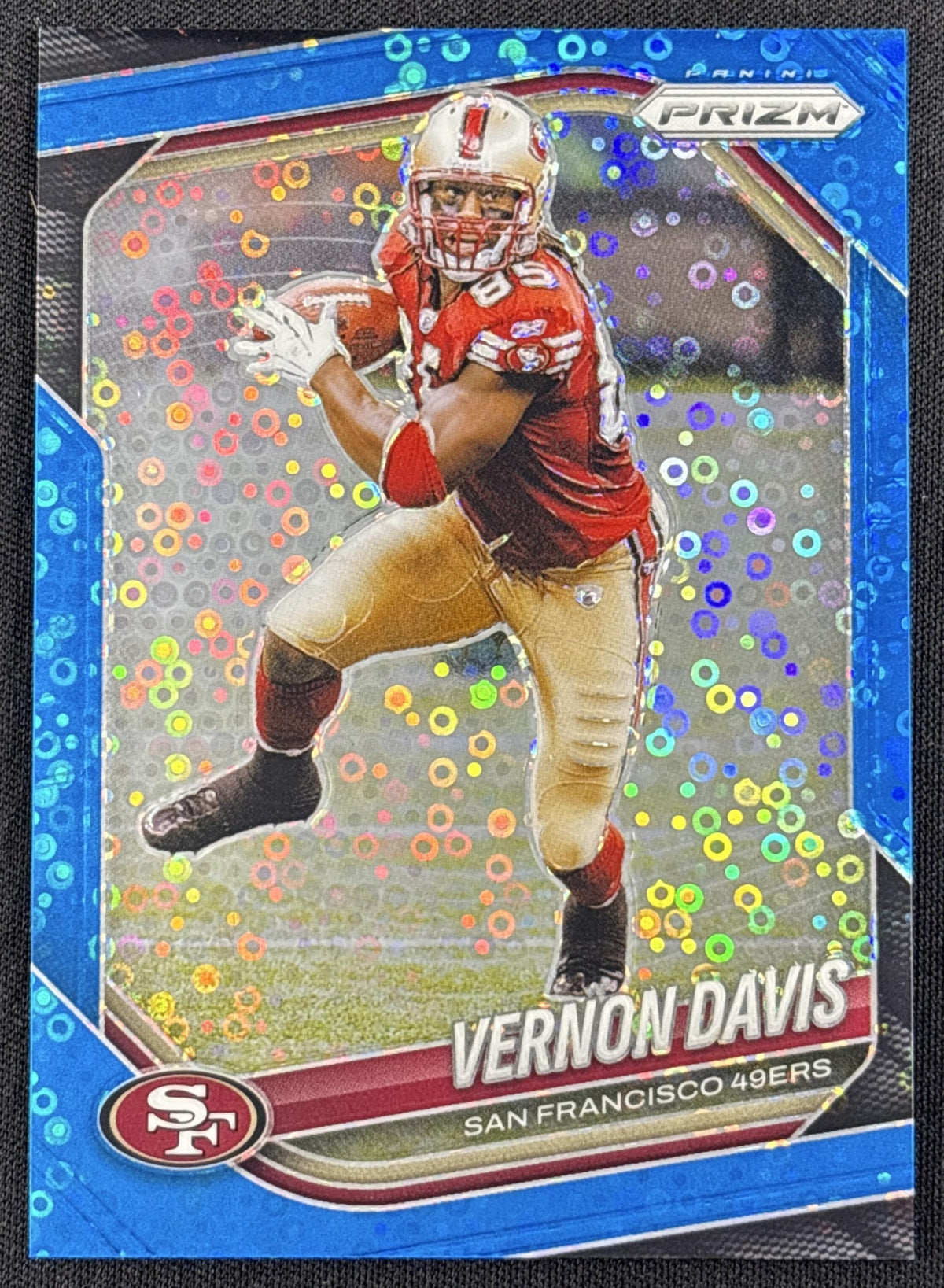 Vernon Davis 2025 Panini Prizm No Huddle Blue /125 49ers