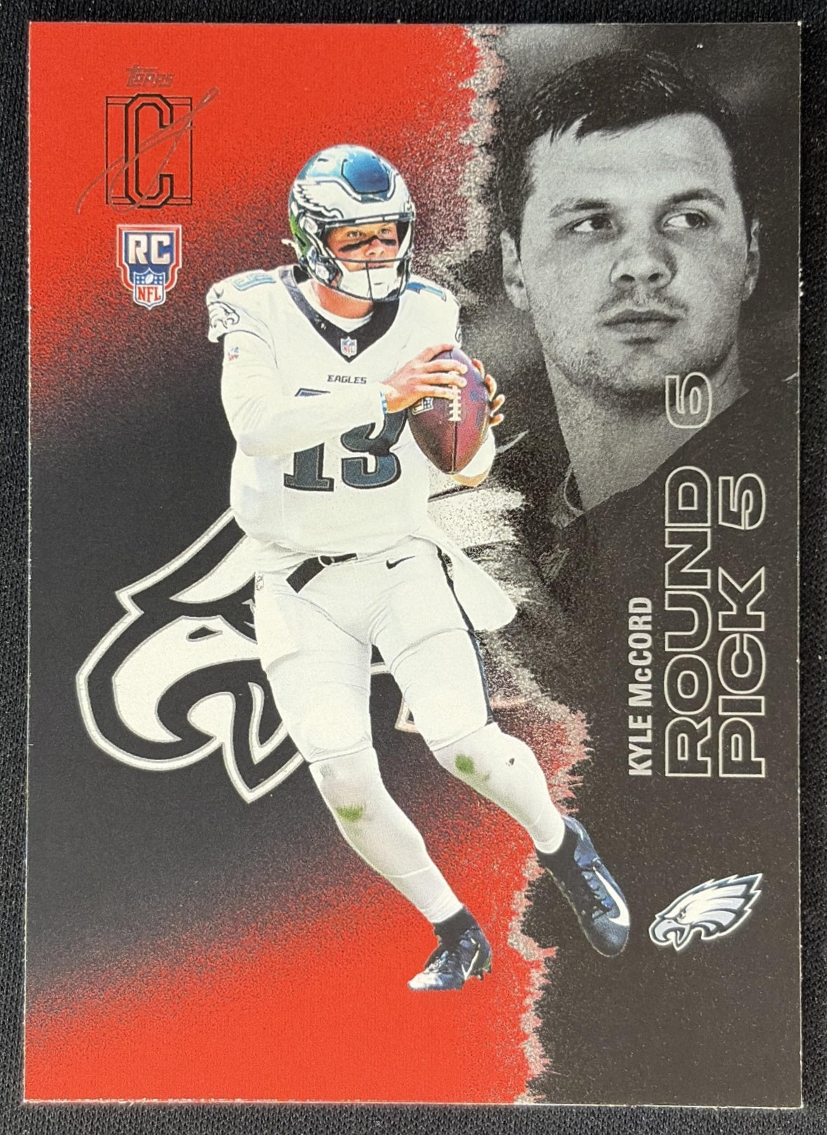Kyle McCord 2025 Topps Signature Class Rookie Red & Black Foil Eagles Sports Trading Cards