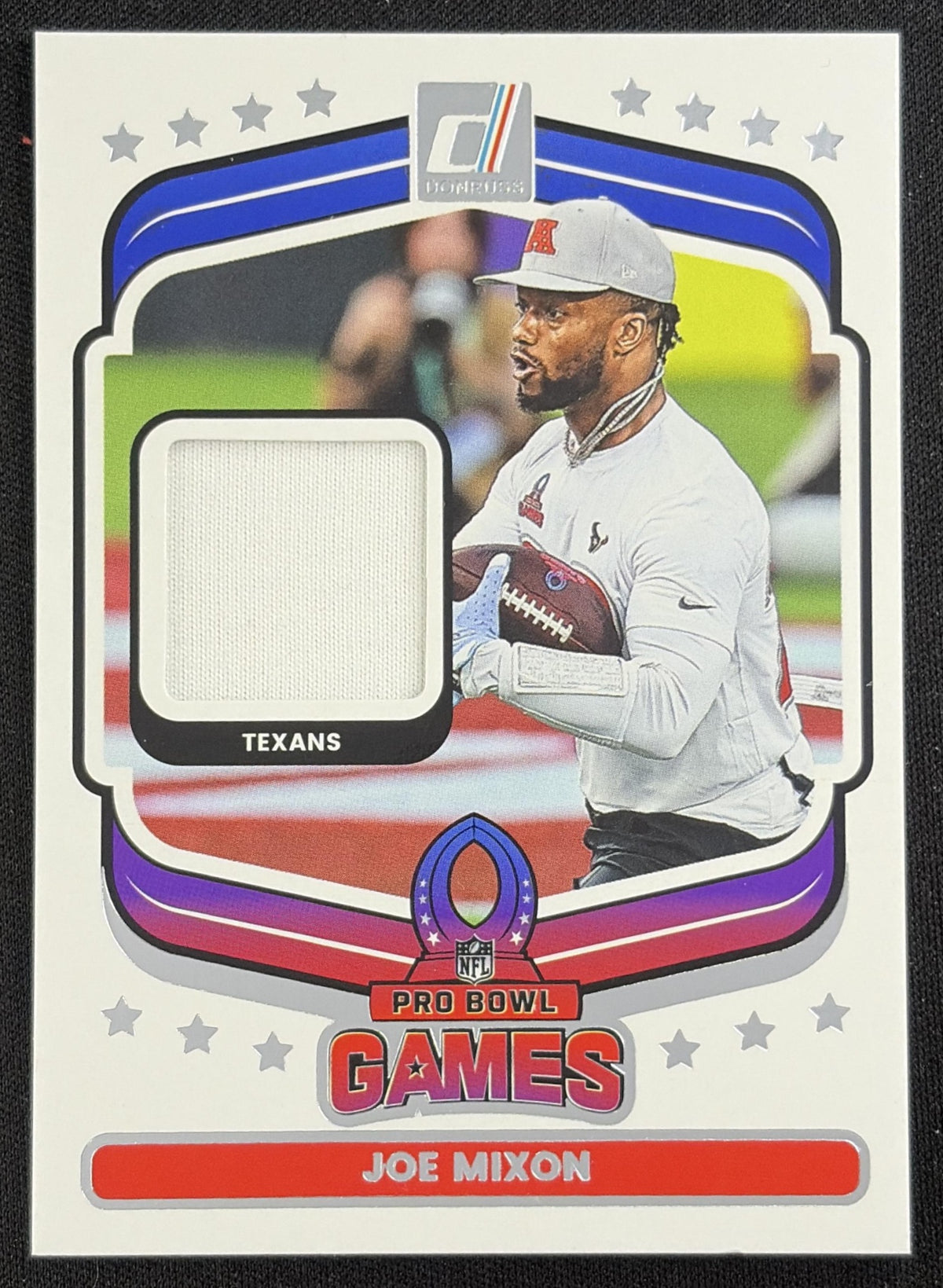 Joe Mixon 2025 Panini Donruss Pro Bowl Materials Texans Sports Trading Card