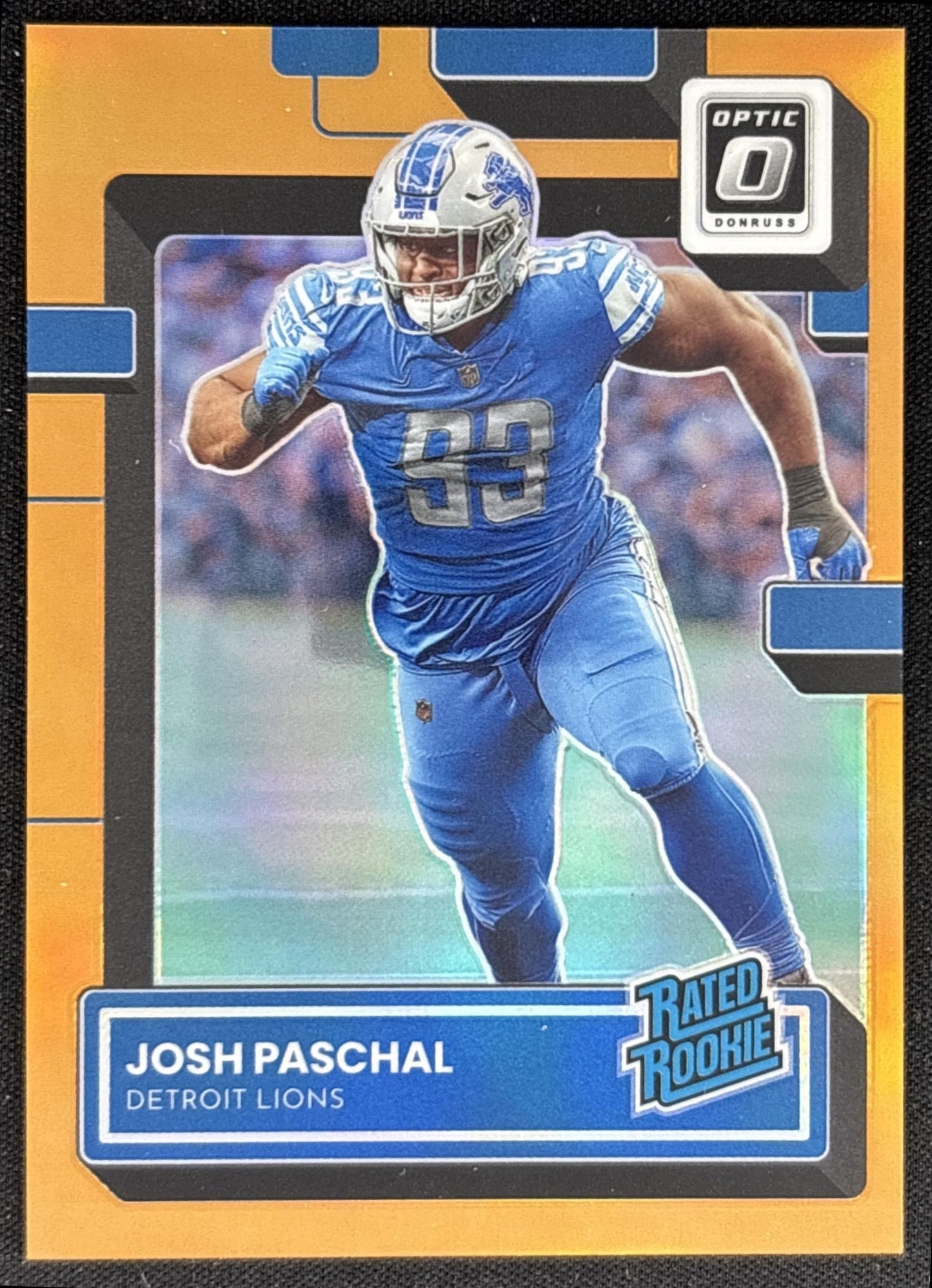 Josh Paschal 2022 Panini Donruss Optic Orange /199 Lions