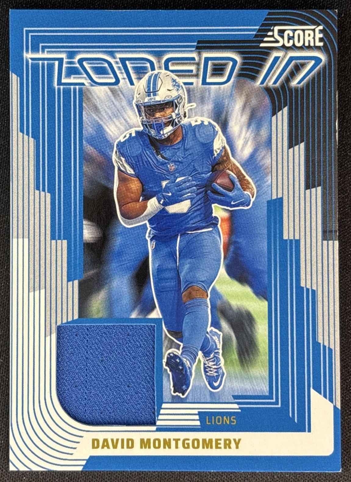 David Montgomery 2025 Panini Score Zoned In Jerseys Lions Sports Trading Cards