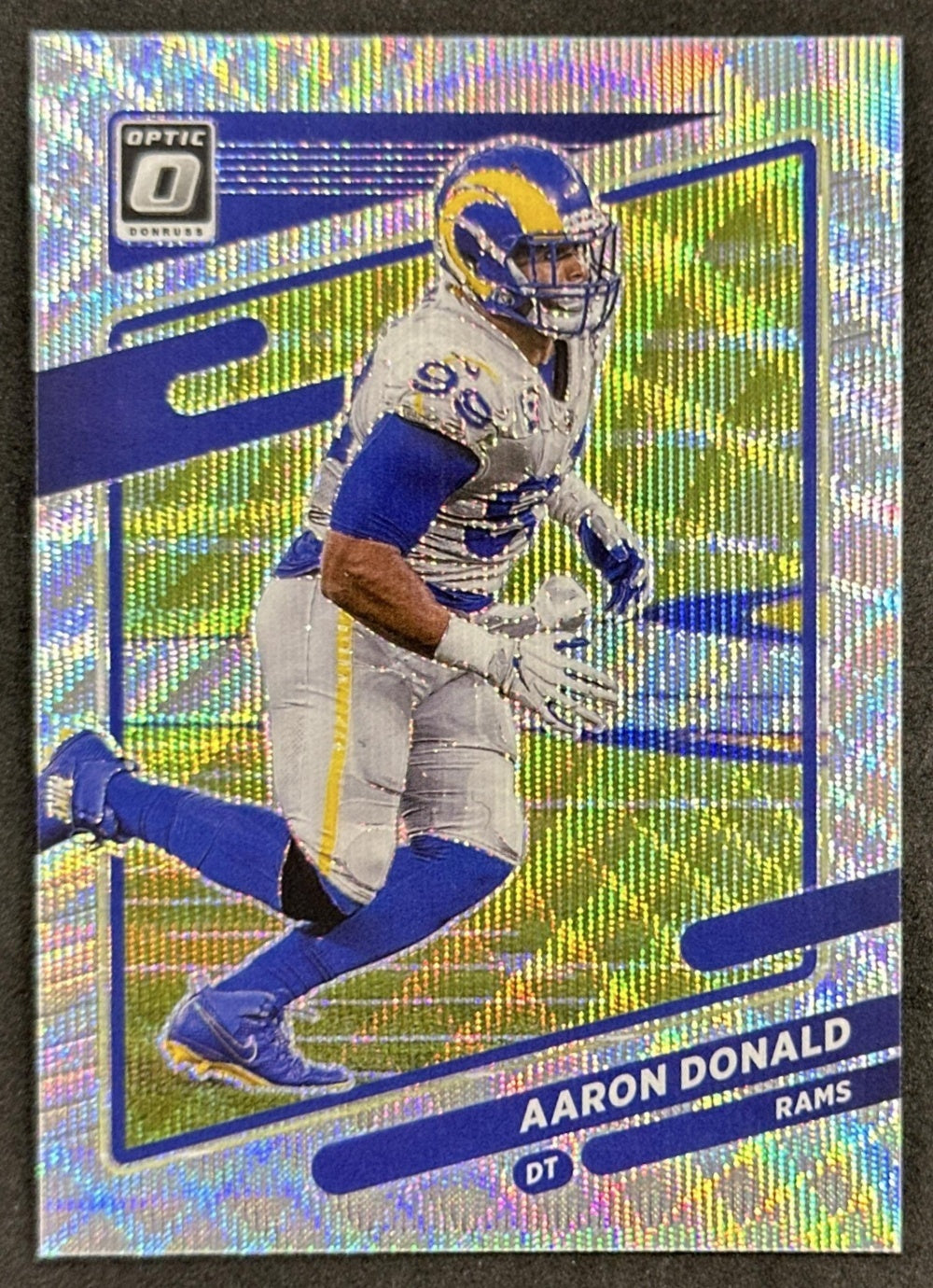 Aaron Donald 2021 Panini Donruss Optic Aqua /299 Rams front