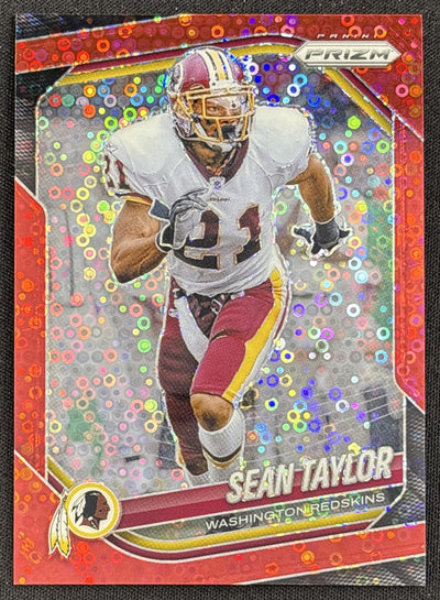 Sean Taylor 2025 Panini Prizm No Huddle Red /99 Redskins Sports Trading Card