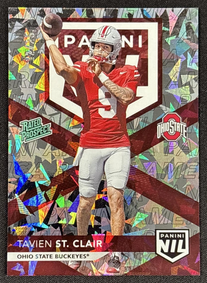 Tavien St. Claire 2026 Panini NSCC Silver Pack Cracked Ice /25 Default Title Sports Trading Cards
