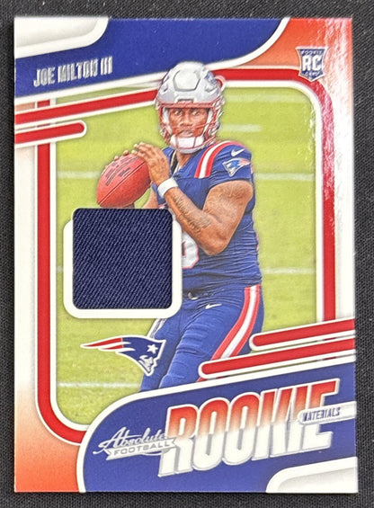 Joe Milton III 2024 Panini Absolute Rookie Materials Patriots
