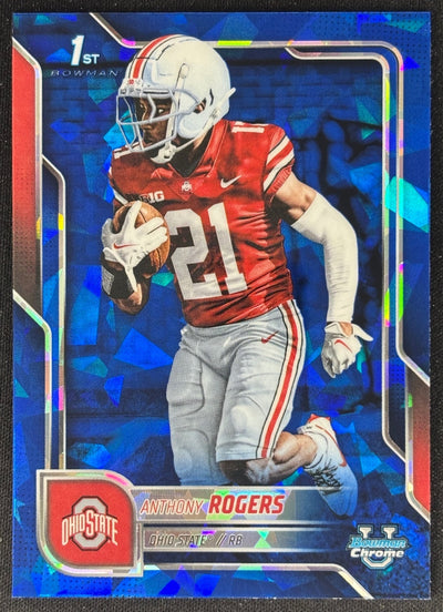 Anthony Rogers 2025 Bowman Chrome University Sapphire Prospect Buckeyes Sports Trading Card