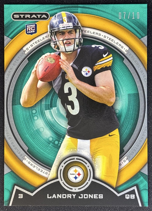 Landry Jones 2013 Topps Strata Green /10 Steelers front