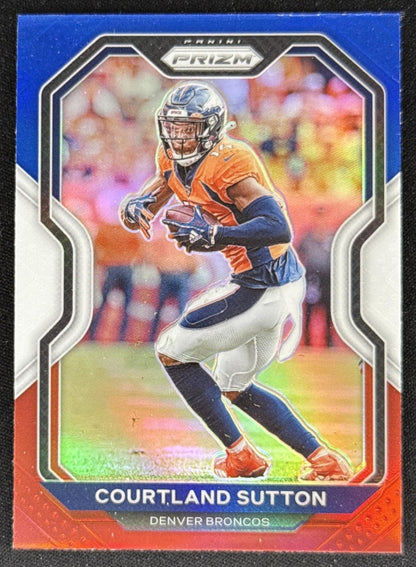 Courtland Sutton 2020 Panini Prizm Red White and Blue Broncos Default Title Sports Trading Card
