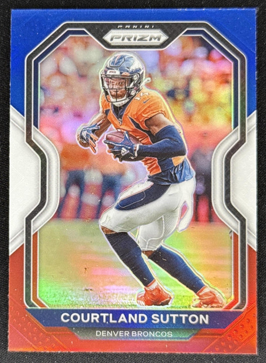 Courtland Sutton 2020 Panini Prizm Red White and Blue Broncos Default Title Sports Trading Card
