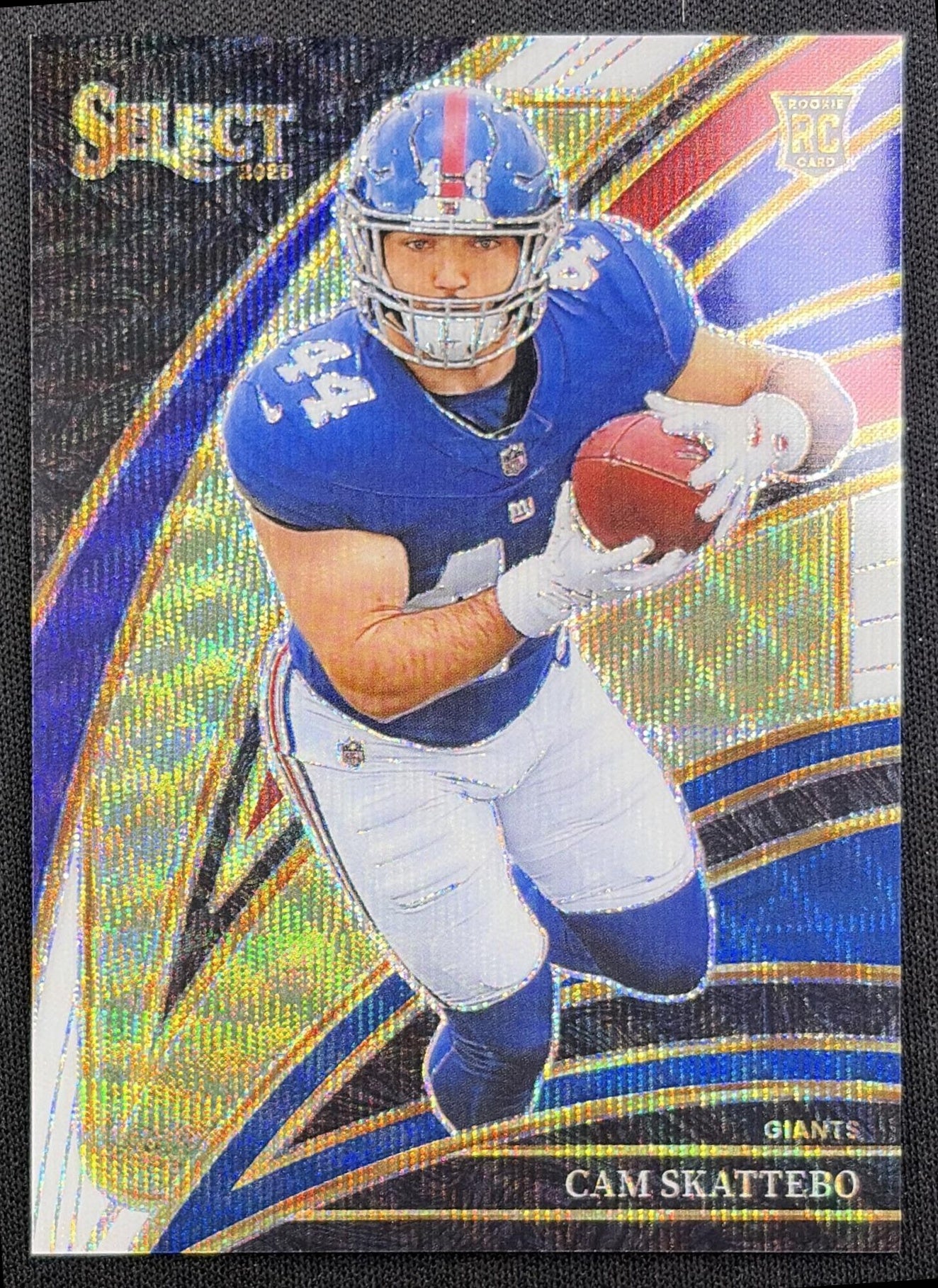 Cam Skattebo 2025 Panini Select Club Level Tri-Color Prizm /249 Giants
