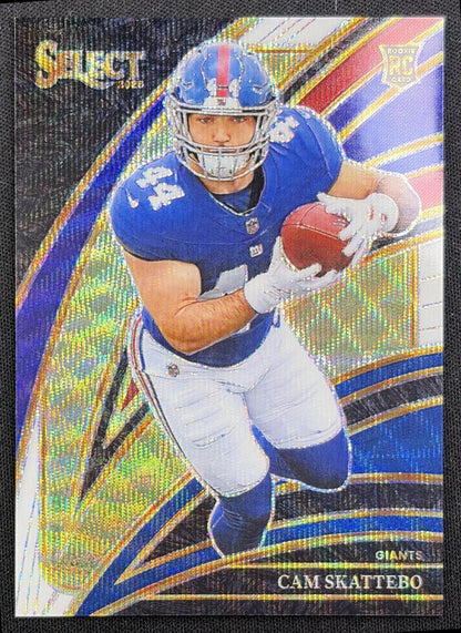 Cam Skattebo 2025 Panini Select Club Level Tri-Color Prizm /249 Giants