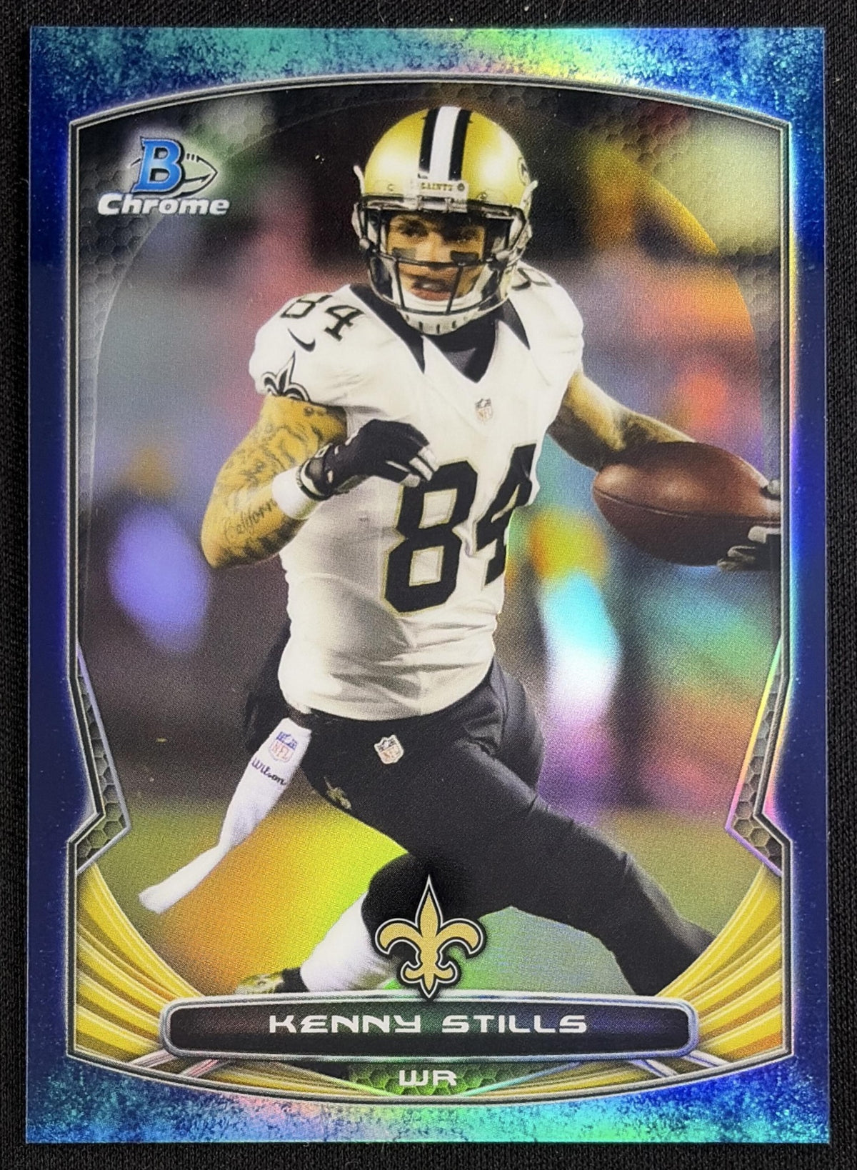 Kenny Stills 2014 Bowman Chrome Bubbles Refractor /99 Saints Sports Trading Card