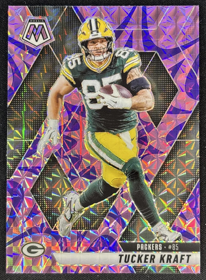 Tucker Kraft 2025 Panini Mosaic Reactive Purple Prizm Packers
