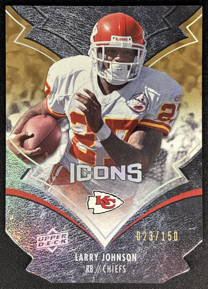 Larry Johnson 2008 Upper Deck Icons Silver Die Cut /150 Chiefs