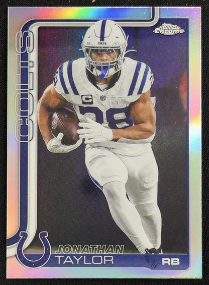 Jonathan Taylor 2025 Topps Chrome Refractor Colts - Front