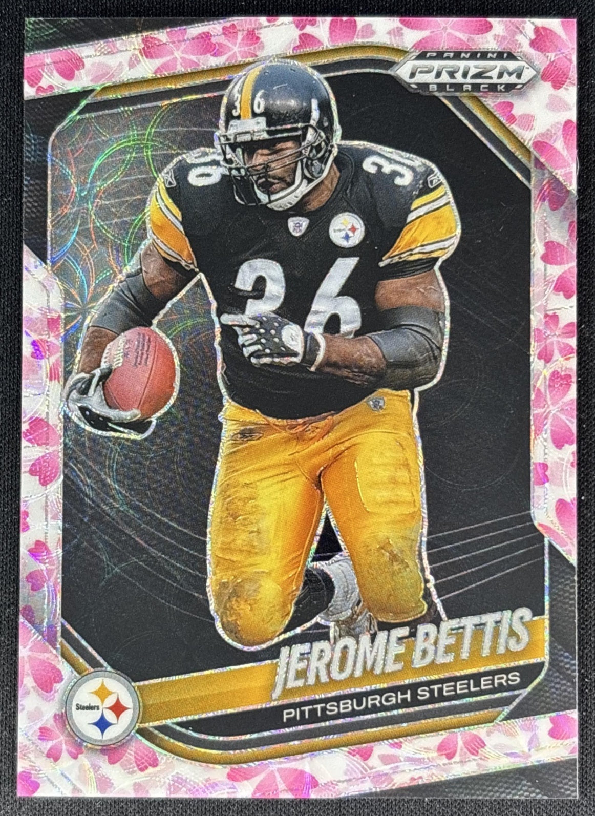 Jerome Bettis 2025 Panini Prizm Black Cherry Blossom /20 Steelers Football
