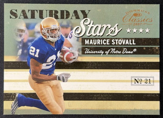 Maurice Stovall 2007 Donruss Classics Saturday Stars Bronze /1000 Fighting Irish front