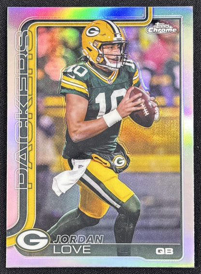 Jordan Love 2025 Topps Chrome Refractor Packers