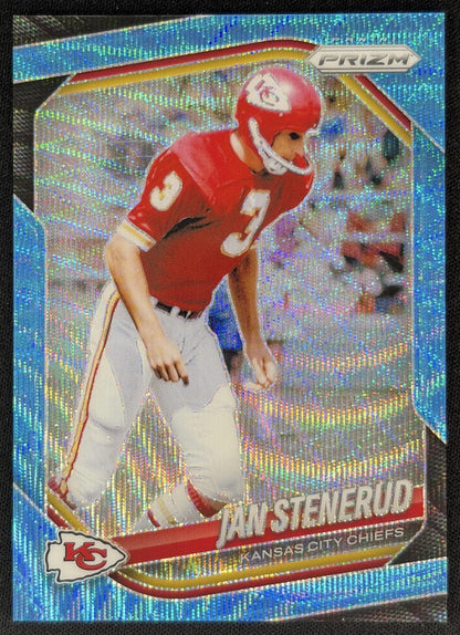 Jan Stenerud 2025 Panini Prizm Blue Wave /230 Chiefs Sports Trading Cards