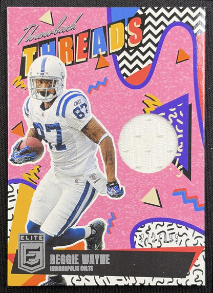 Reggie Wayne 2025 Panini Donruss Elite Throwback Threads Singles /499 Colts