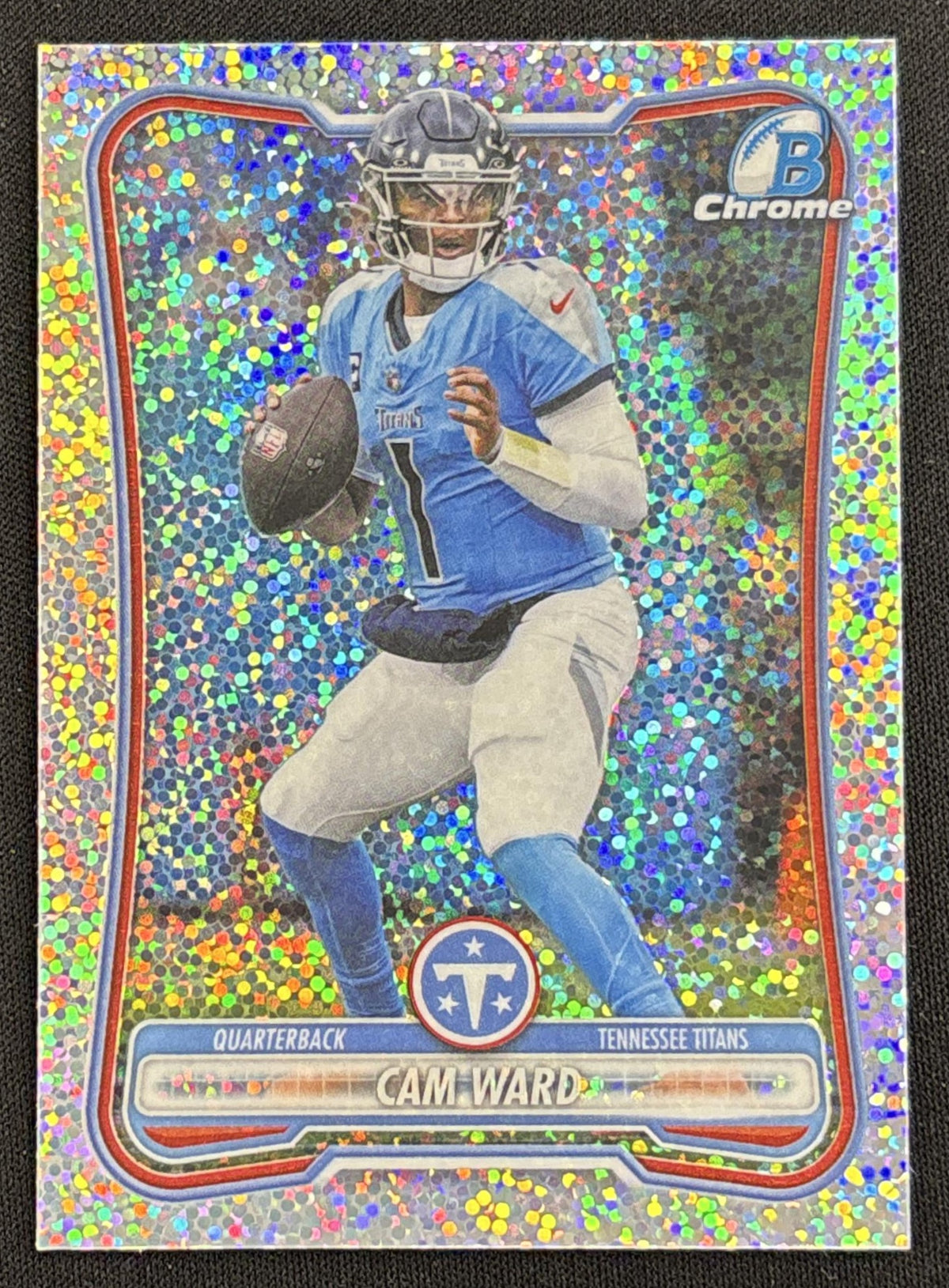 Cam Ward 2026 Bowman Chrome NFL Speckle Refractor Titans Sports Trading Card