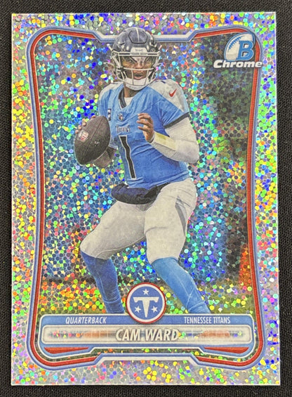 Cam Ward 2026 Bowman Chrome NFL Speckle Refractor Titans Sports Trading Card
