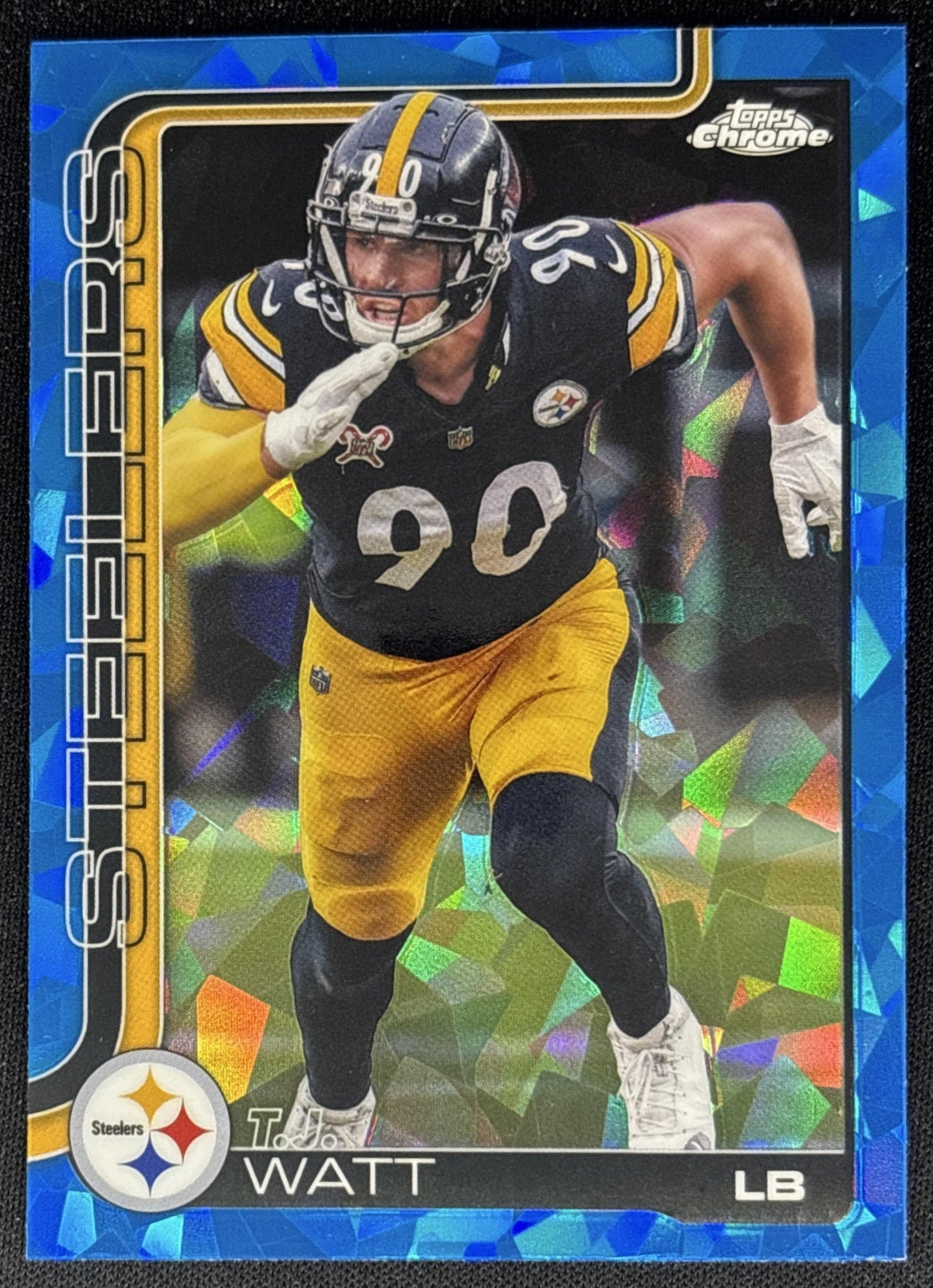 T.J. Watt 2025 Topps Chrome Sapphire Steelers