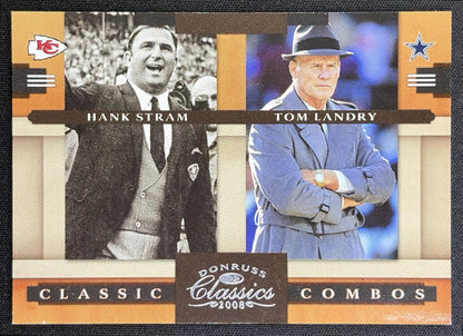 Hank Stram Tom Landry 2008 Donruss Classics Classic Combos /1000 Chiefs Cowboys