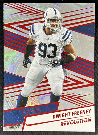 Dwight Freeney 2025 Panini Revolution Red Swirl Colts Sports Trading Cards