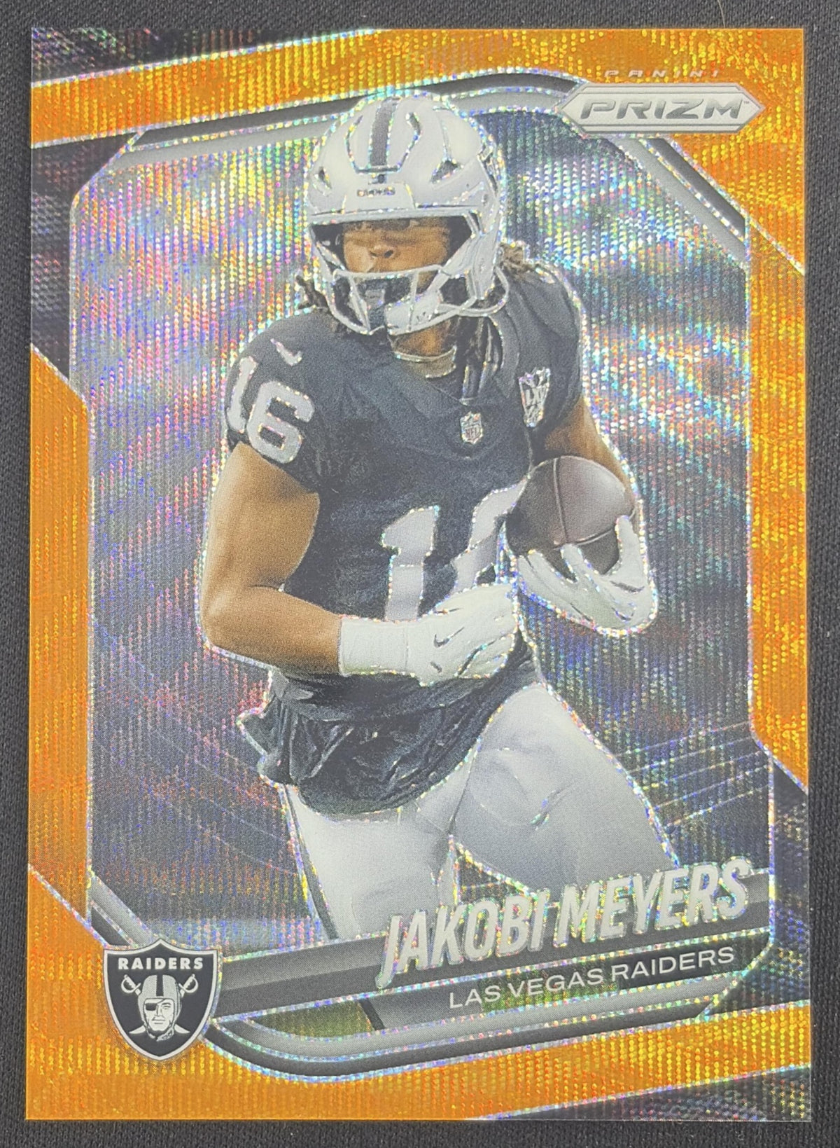 Jakobi Meyers 2025 Panini Prizm Orange Wave /65 Raiders