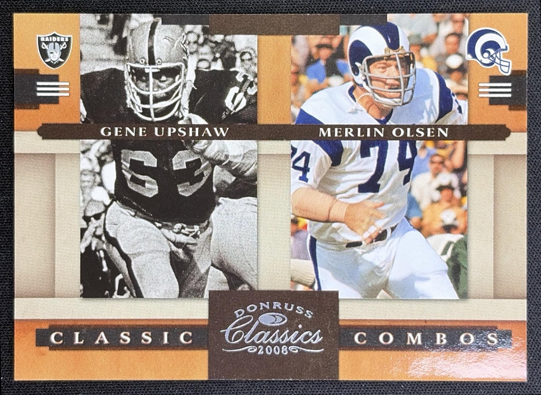 Gene Upshaw Merlin Olsen 2008 Donruss Classics Classic Combos /1000 Cowboys Raiders Rams