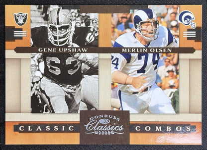 Gene Upshaw Merlin Olsen 2008 Donruss Classics Classic Combos /1000 Cowboys Raiders Rams