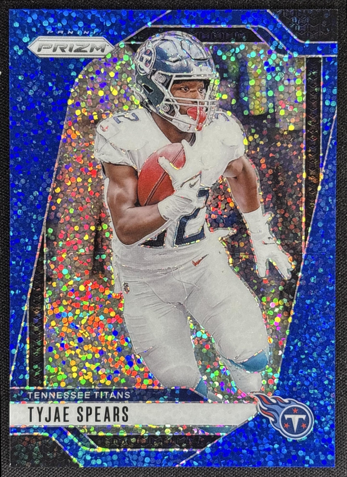 Tyjae Spears 2024 Panini Prizm Blue Sparkle /96 Titans