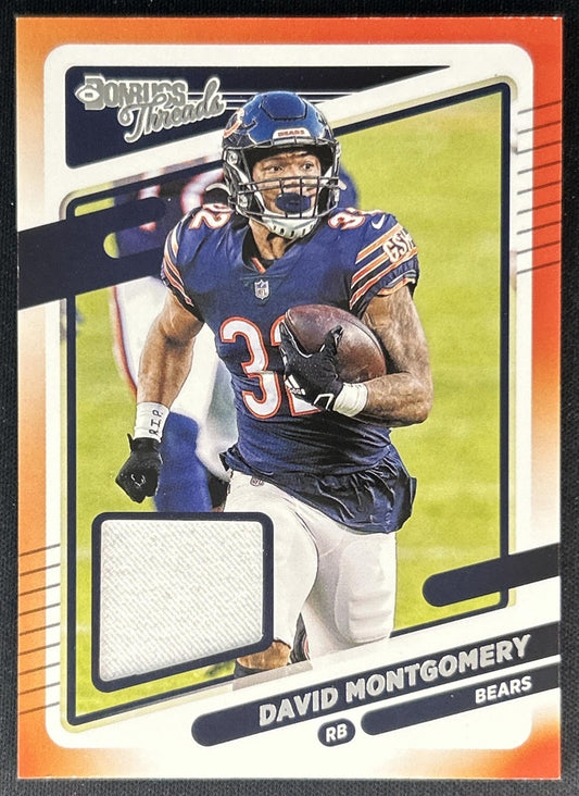 David Montgomery 2021 Panini Donruss Threads Bears Front