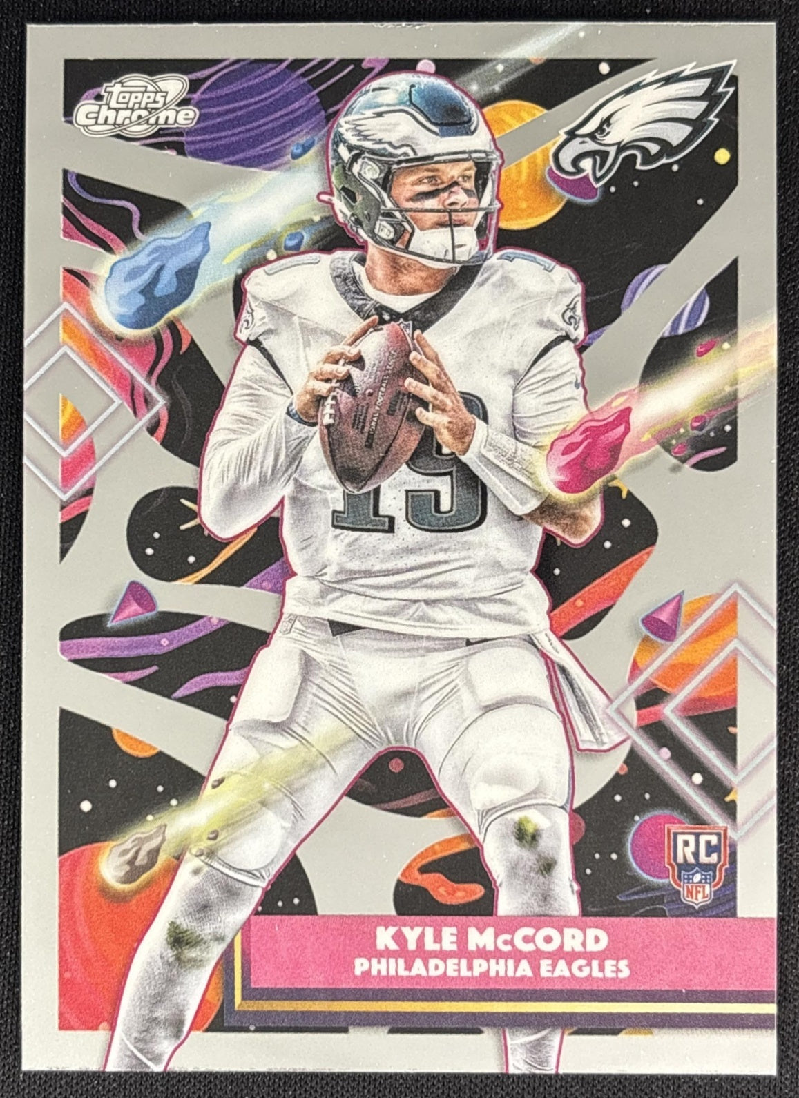 Kyle McCord 2025 Topps Cosmic Chrome Eagles front