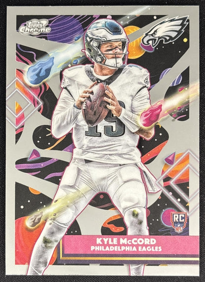 Kyle McCord 2025 Topps Cosmic Chrome Eagles front