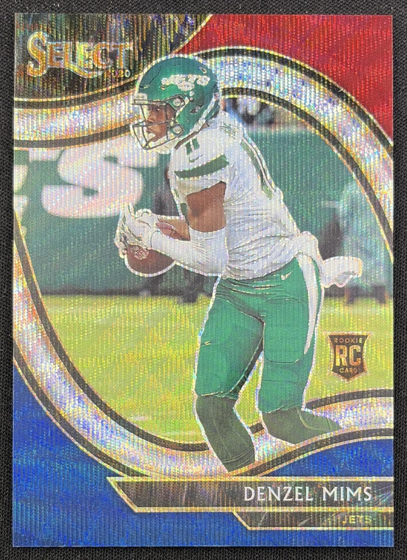 Denzel Mims 2020 Panini Select Tri Color Prizm /75 Jets