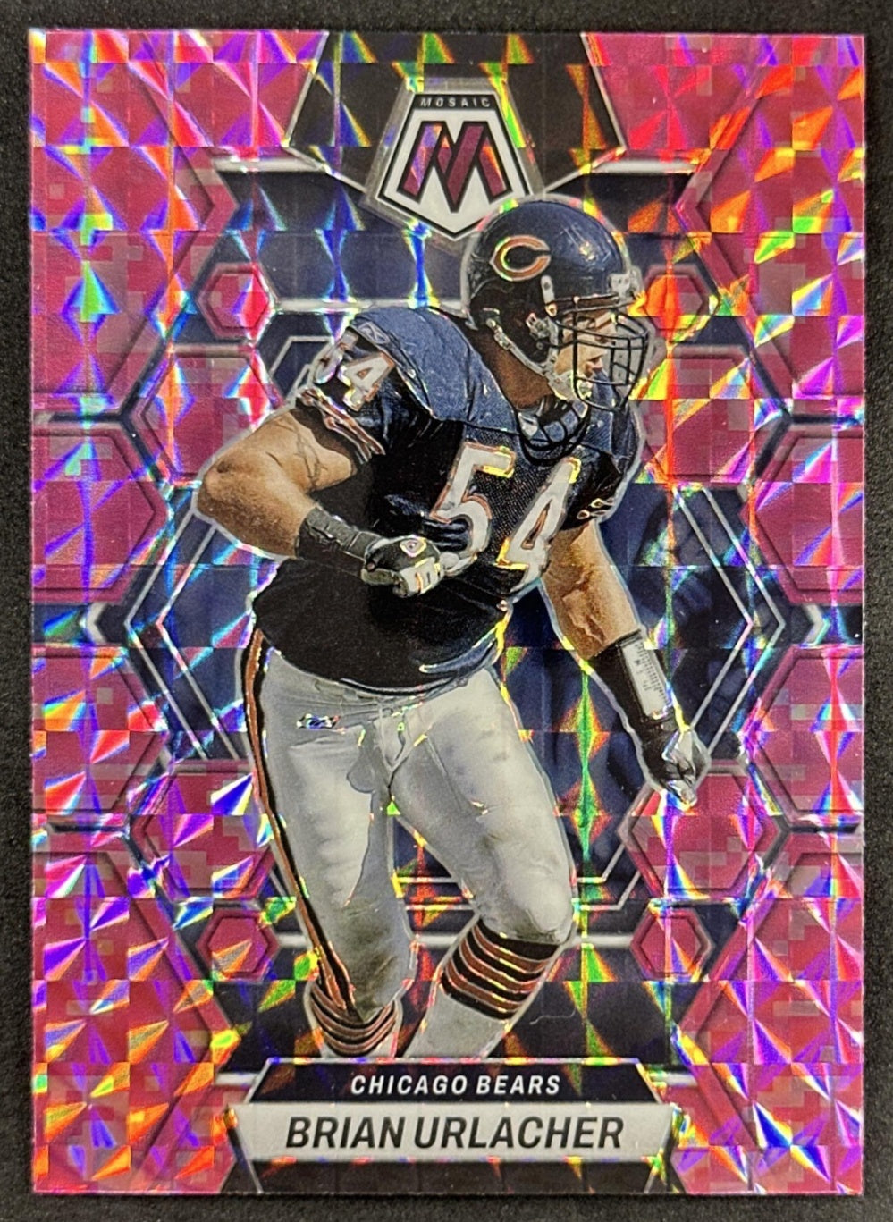 Brian Urlacher 2023 Panini Mosaic Camo Pink Mosaic Bears Sports Trading Card