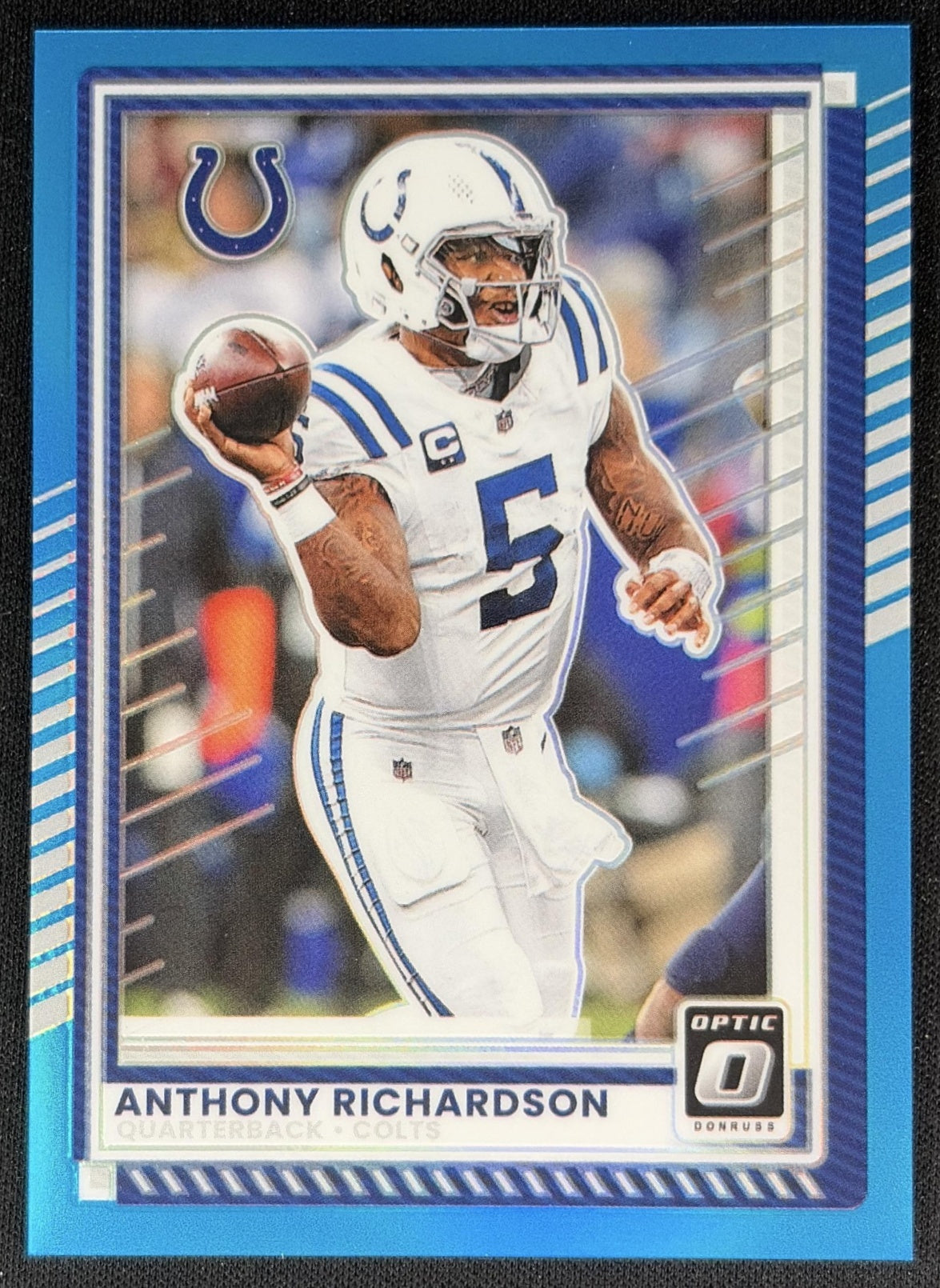 Anthony Richardson 2025 Panini Donruss Optic Aqua Prizm /349 Colts Sports Trading Cards