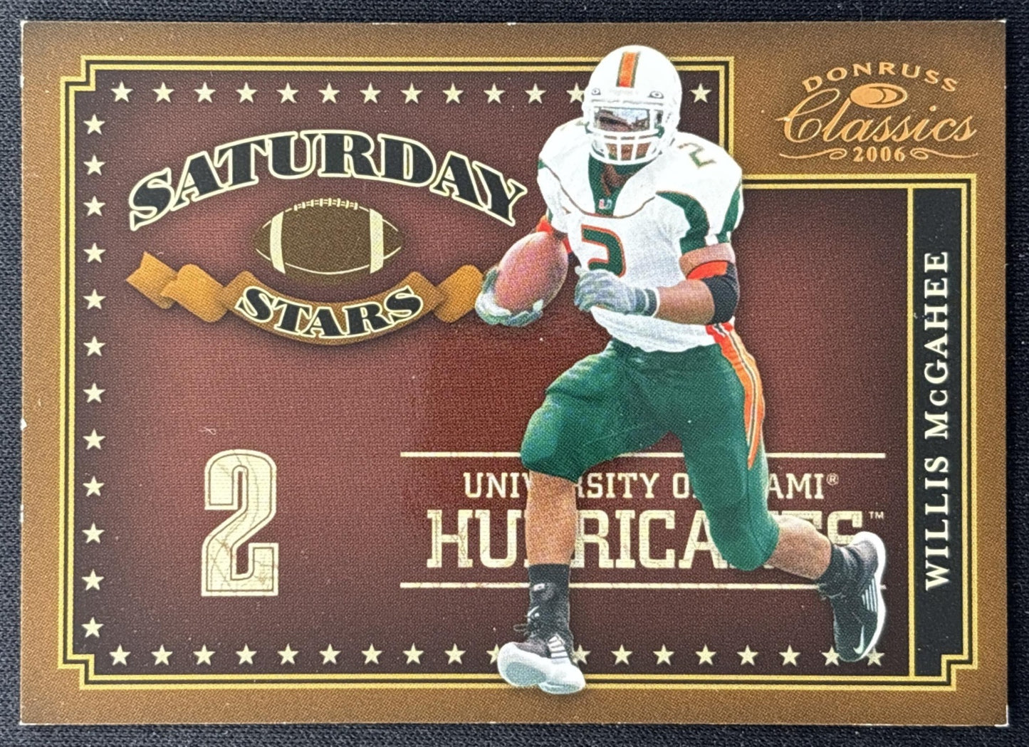 Willis McGahee 2006 Donruss Classics Saturday Stars Bronze /1000 Hurricanes front