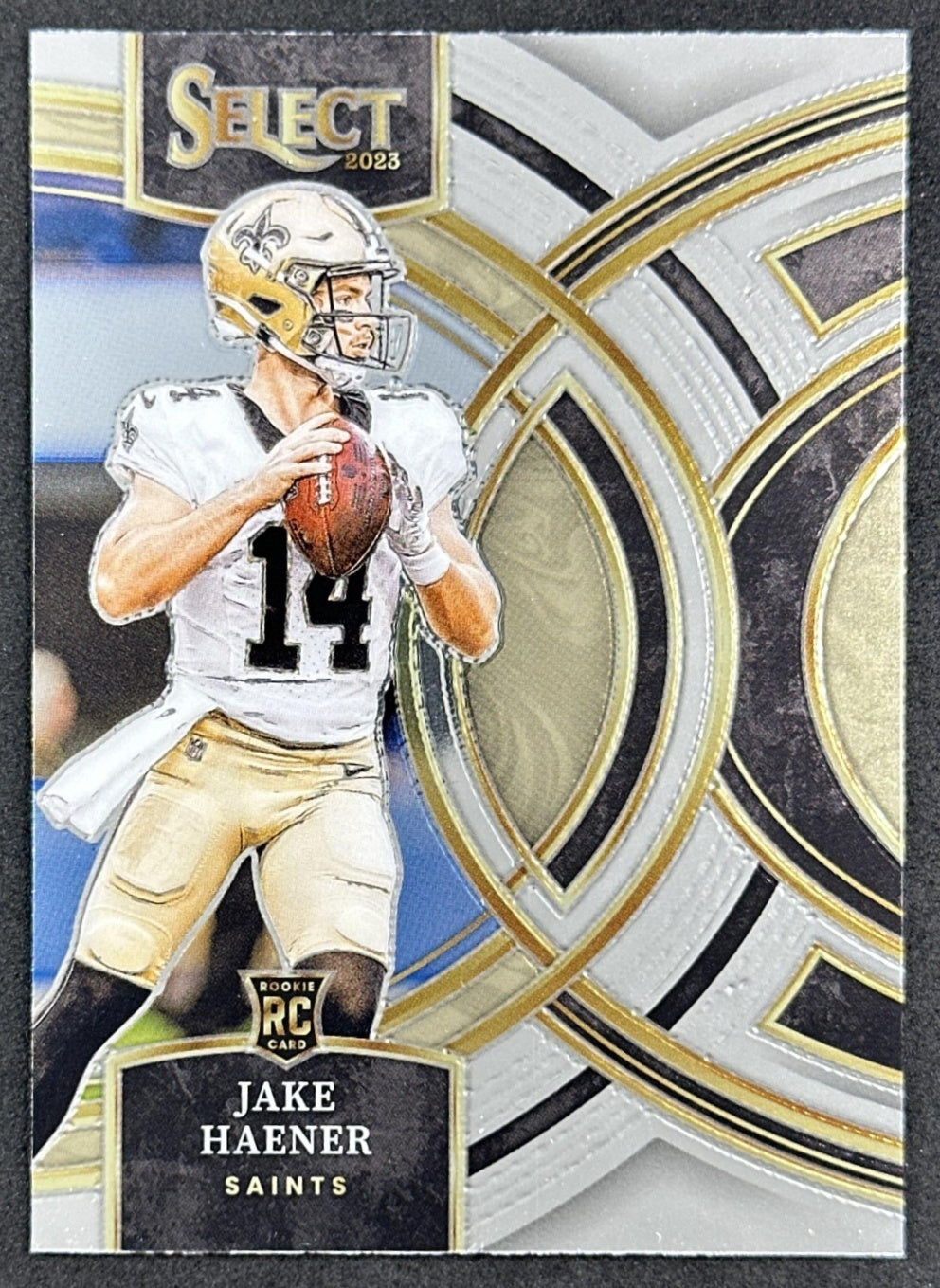 Jake Haener 2023 Panini Select Premier Level Saints front sports trading card